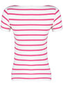 Trendyol Fuchsia Striped Boat Rock Ribbed Stretch Knitted Blouse