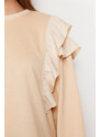 Trendyol Beige Ruffle Detailed Knitted Tunic