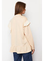 Trendyol Beige Ruffle Detailed Knitted Tunic