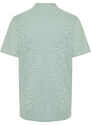 Trendyol Mint Slim Fit Classic Collar Short Sleeve Knitted Pique Summer Shirt