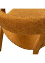 Hoorns Hořčicově žlutá čalouněná jídelní židle Elbon