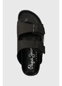 Pantofle Pepe Jeans PMS90101 pánské, černá barva, BIO ROYAL DOUBLE M