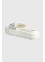 Pantofle Steve Madden Kora dámské, bílá barva, na platformě, SM11003018