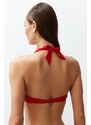 Trendyol Red Balconette Inverted V Underwire Bikini Top