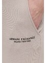 Tepláky Armani Exchange béžová barva, hladké, 8NYPBA YJE5Z