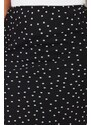 Trendyol Curve Black Polka Dot Herringbone Woven Skirt