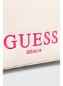 Plážová taška Guess CANVAS béžová barva, E4GZ16 WFCE0