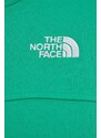 Mikina The North Face pánská, zelená barva, s kapucí, hladká, NF0A87FBPO81