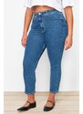 Trendyol Curve Blue Short Length Stretchy Skinny Denim Jeans