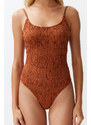 Trendyol Brown Regular Swimsuit