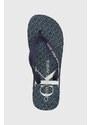 Žabky Calvin Klein Jeans BEACH SANDAL GLOSSY pánské, tmavomodrá barva, YM0YM00952