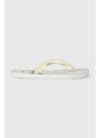 Žabky Calvin Klein Jeans BEACH SANDAL GLOSSY pánské, bílá barva, YM0YM00952