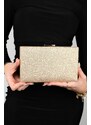 LuviShoes MARSEILLE Gold Sand Glitter Women's Evening Dress Bag