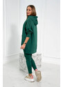 K-Fashion Sada s mikinou s kapucí tmavě zelená