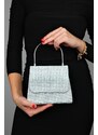 LuviShoes LAMA Women's Silver Stone Handbag