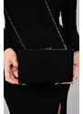 LuviShoes YOLA Black Suede Women's Evening Bag