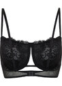 Trendyol Black Lace Capless Bustier Knitted Bra