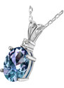 Royal Exklusive Royal Fashion stříbrný pozlacený náhrdelník Alexandrit DGPS0023-WG