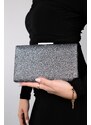 LuviShoes MARSEILLE Platinum Sand Glitter Women's Evening Bag