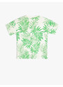 Koton T-Shirt Crew Neck Short Sleeve Tropical Printed Cotton