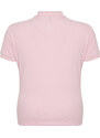 Trendyol Curve Pink Polo Neck Knitted T-shirt