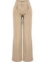 Trendyol Camel More Sustainable Pleated High Waist Wide Leg Jeans