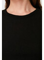 Trendyol Black Cut Out Detailed Crew Neck Knitted Undershirt