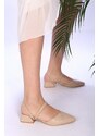 Shoeberry Women's Nolec Nude Skin Heels Shoes - Slippers