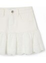 Dětská riflová sukně Desigual bílá barva, mini, áčková