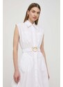 Bavlněné šaty Pinko bílá barva, mini, 103111.A1P4