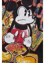 Bavlněná mikina Desigual MICKEY BAD MOOD pánská, černá barva, s kapucí, s potiskem, 24SMSK15