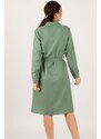 armonika Women's Green Long Shirt Dress