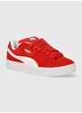 Kožené sneakers boty Puma Suede XL červená barva, 395205