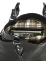 Kožená kufříková kabelka Mazzini MM418 černá