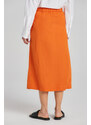 SUKNĚ GANT REL MIDI LINEN BLEND SKIRT oranžová 34