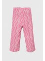 Dětské kalhoty Pinko Up růžová barva, vzorované