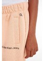 Dětské tepláky Calvin Klein Jeans oranžová barva, hladké