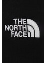 Dětská bavlněná mikina The North Face DREW PEAK LIGHT P/O HOODIE černá barva, s kapucí, s aplikací