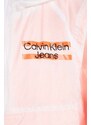 Dětská bunda Calvin Klein Jeans oranžová barva