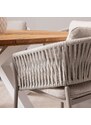 Světle šedá čalouněná zahradní jídelní židle Bizzotto Florencia
