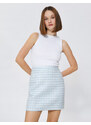 Koton Tweed Mini Skirt with Pockets