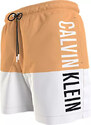 Pánské plavky Tkaný spodní díl MEDIUM DRAWSTRING-BLOCK KM0KM00994SAN - Calvin Klein
