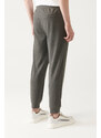 Avva Men's Gray Regular Fit Jogger Sweatpants