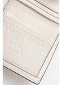 Kožená peněženka Karl Lagerfeld bílá barva