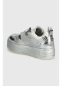 Sneakers boty Calvin Klein Jeans BOLD PLATF LOW MIX ML MR stříbrná barva, YW0YW01510