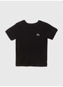 Dětské tričko Lacoste černá barva