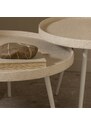 Hoorns Krémově bílý kovový konferenční stolek Buster 76 cm