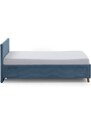 Modrá manšestrová postel Meise Möbel Cool 120 x 200 cm