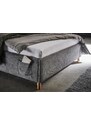 Antracitová manšestrová postel Meise Möbel Cool 140 x 200 cm s úložným prostorem