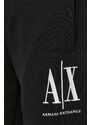Kalhoty Armani Exchange pánské, černá barva, hladké, 8NZPPA ZJ1ZZ NOS